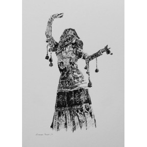 Zameer Hussain, untitled 12 X 15 Inch, Pencil on Paper, Figurative Painting -AC-ZAH-027
